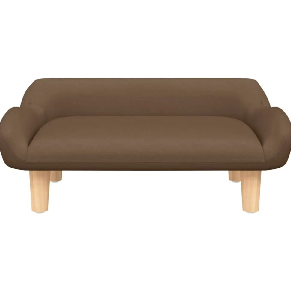 vidaXL Kinderbank 70x40x24 cm stof bruin