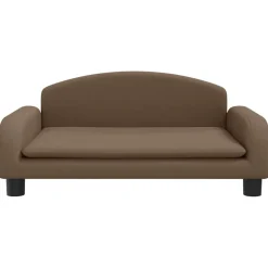 vidaXL Kinderbank 70x45x30 cm stof bruin