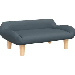 vidaXL Kinderbank 70x40x24 cm stof donkergrijs
