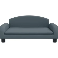 vidaXL Kinderbank 70x45x30 cm stof donkergrijs