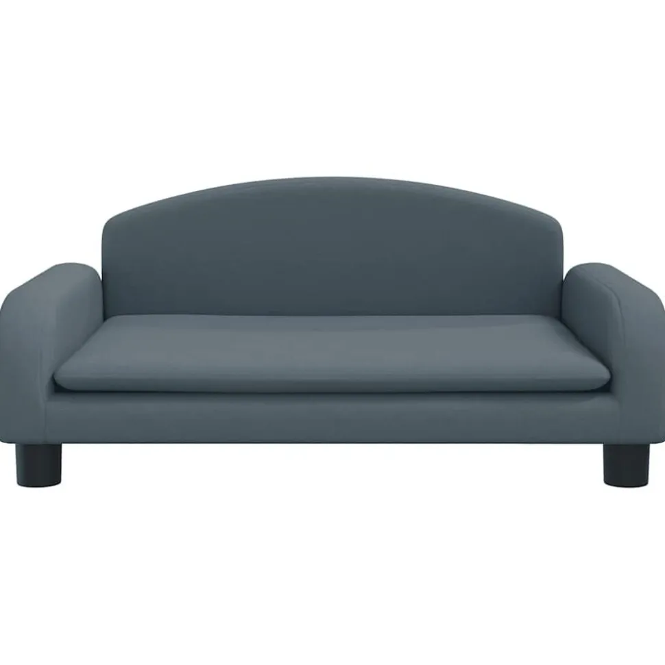 vidaXL Kinderbank 70x45x30 cm stof donkergrijs