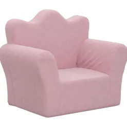 vidaXL Kinderbank zacht pluche roze