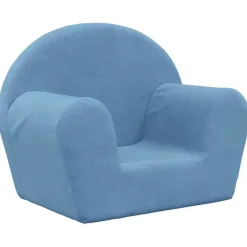 vidaXL Kinderbank zacht pluche blauw