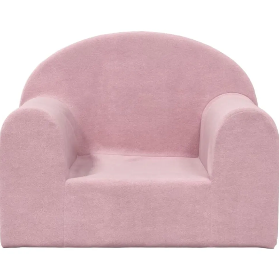 vidaXL Kinderbank zacht pluche roze