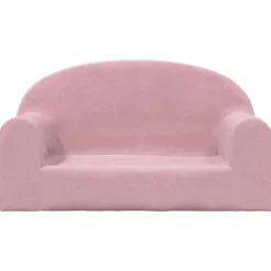 vidaXL Kinderbank 2-zits zacht pluche roze