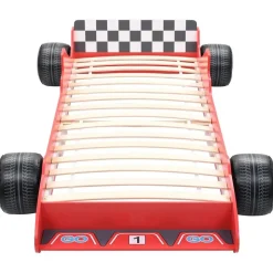 vidaXL Kinderbed raceauto rood 90x200 cm