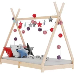 vidaXL Kinderbedframe massief grenenhout 70x140 cm