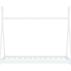 vidaXL Kinderbedframe massief grenenhout wit 70x140 cm
