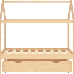 vidaXL Kinderbedframe met lade massief grenenhout 70x140 cm