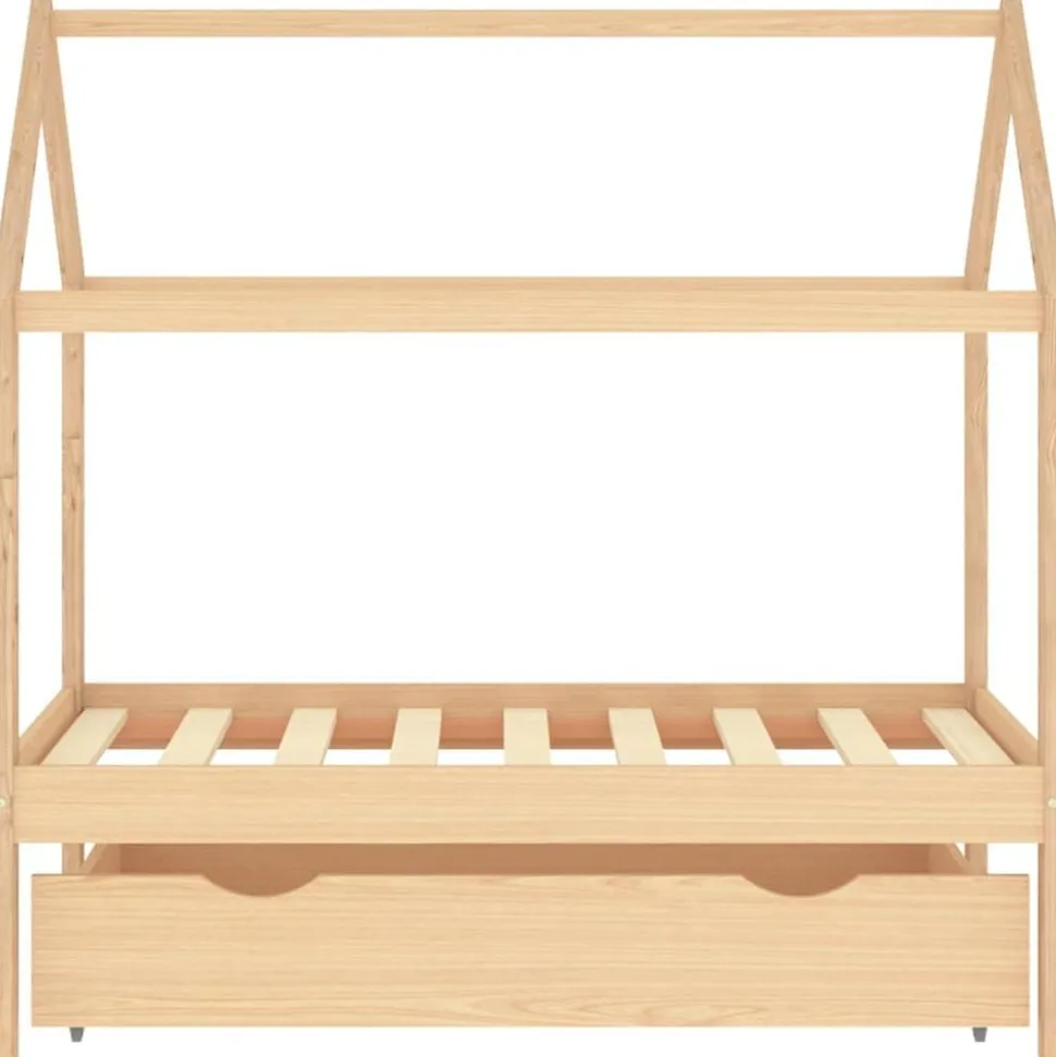 vidaXL Kinderbedframe met lade massief grenenhout 70x140 cm