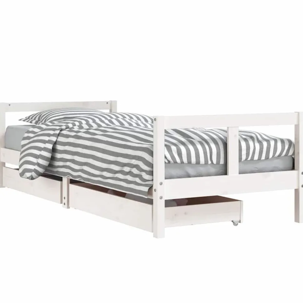 vidaXL Kinderbedframe met lades 80x200 cm massief grenenhout