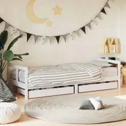 vidaXL Kinderbedframe met lades 80x200 cm massief grenenhout