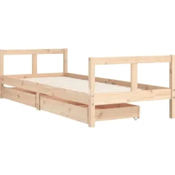 vidaXL Kinderbedframe met lades 80x200 cm massief grenenhout