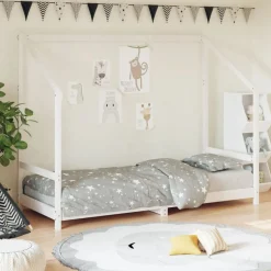 vidaXL Kinderbedframe 80x200 cm massief grenenhout wit