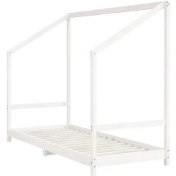 vidaXL Kinderbedframe 80x200 cm massief grenenhout wit