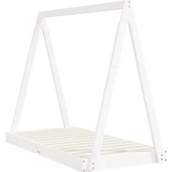 vidaXL Kinderbedframe 70x140 cm massief grenenhout wit