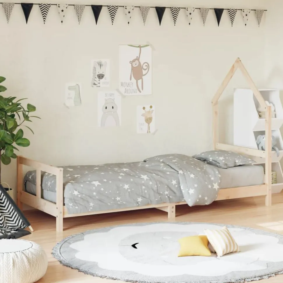 vidaXL Kinderbedframe 80x200 cm massief grenenhout