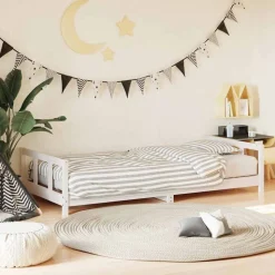 vidaXL Kinderbedframe 90x200 cm massief grenenhout wit