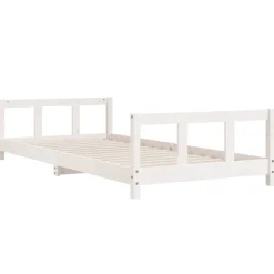 vidaXL Kinderbedframe 90x200 cm massief grenenhout wit