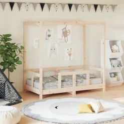 vidaXL Kinderbedframe 70x140 cm massief grenenhout