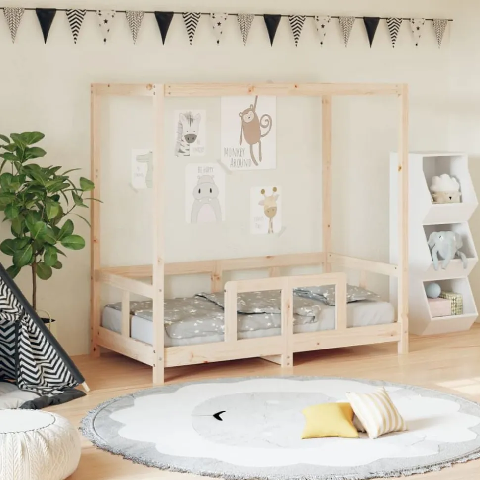 vidaXL Kinderbedframe 70x140 cm massief grenenhout