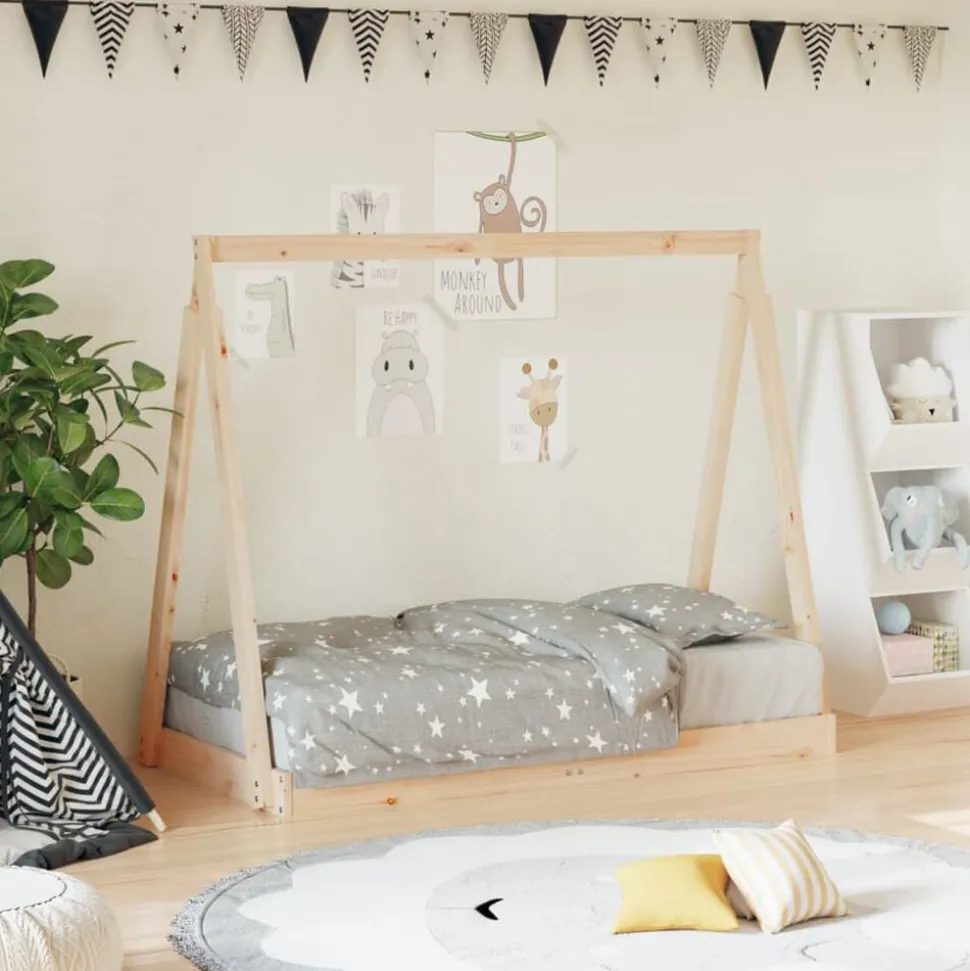 vidaXL Kinderbedframe 70x140 cm massief grenenhout