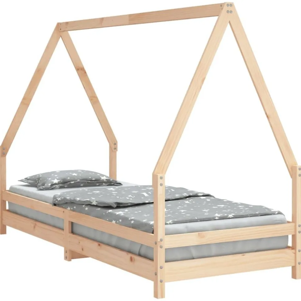 vidaXL Kinderbedframe 80x200 cm massief grenenhout