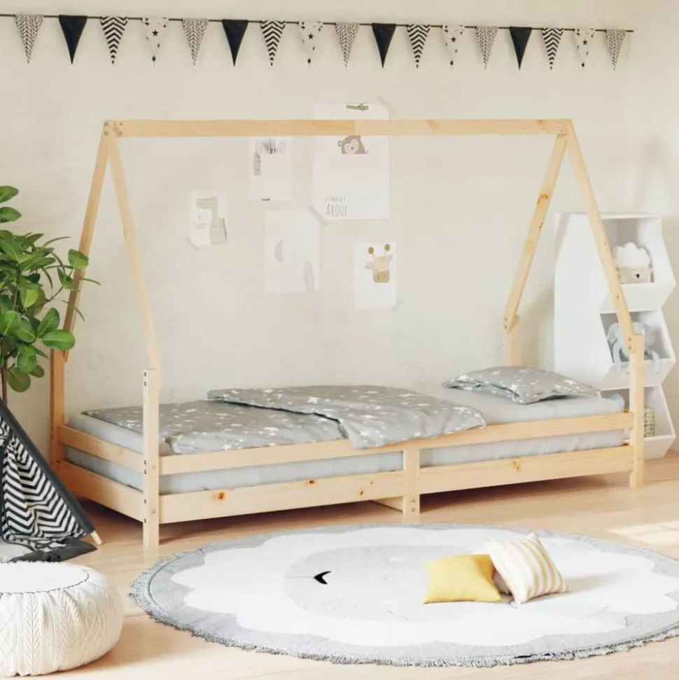 vidaXL Kinderbedframe 80x200 cm massief grenenhout
