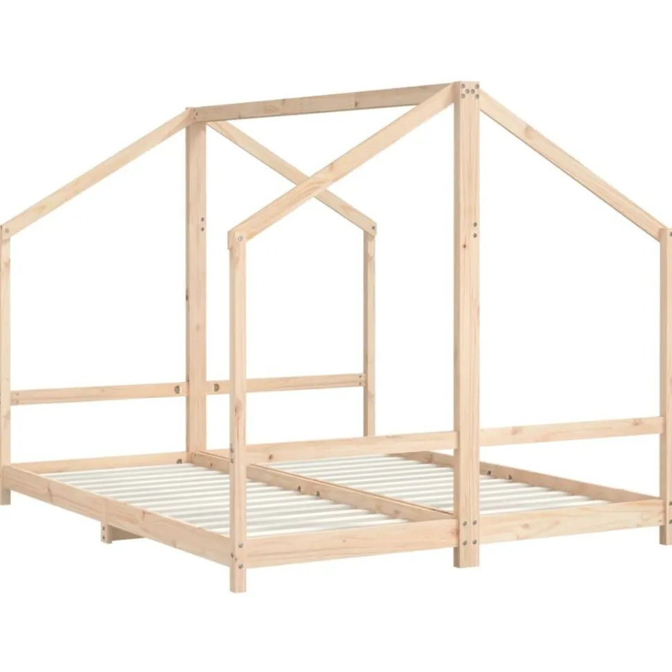 vidaXL Kinderbedframe 2x(80x200) cm massief grenenhout