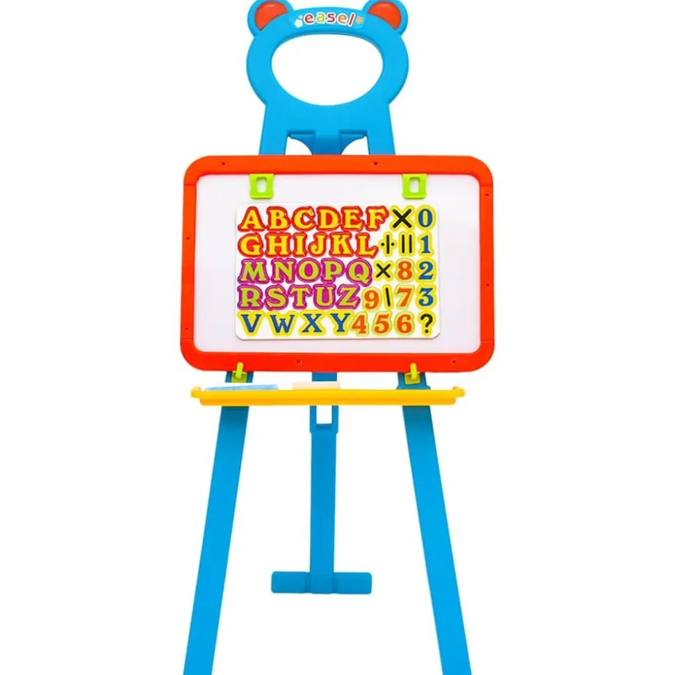 vidaXL Kinderezel met krijtbord en whiteboard 2-in-1