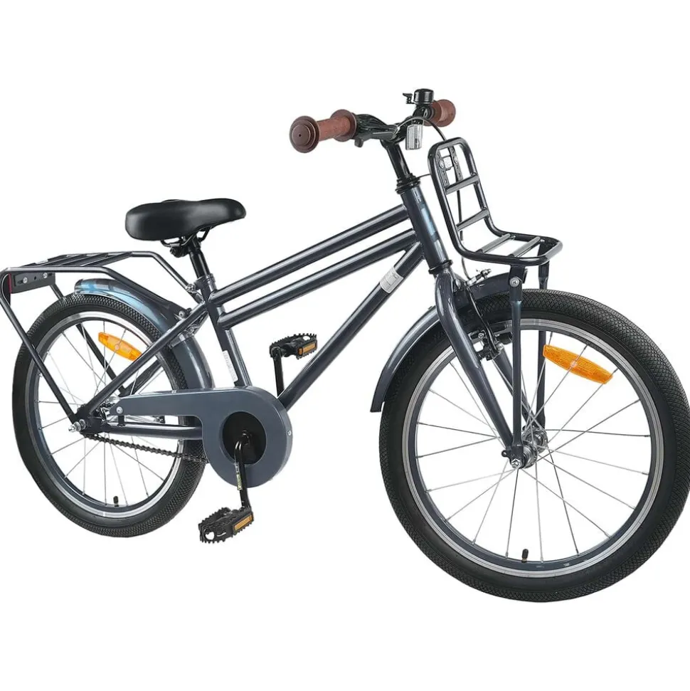 vidaXL Kinderfiets 18 Inch voor 5-7 jaar Donkergrijs