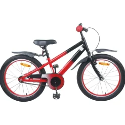 vidaXL Kinderfiets 18 Inch voor 5-7 jaar Blauw Zwart
