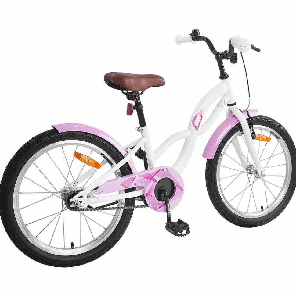 vidaXL Kinderfiets 18 Inch voor 5-7 jaar Wit