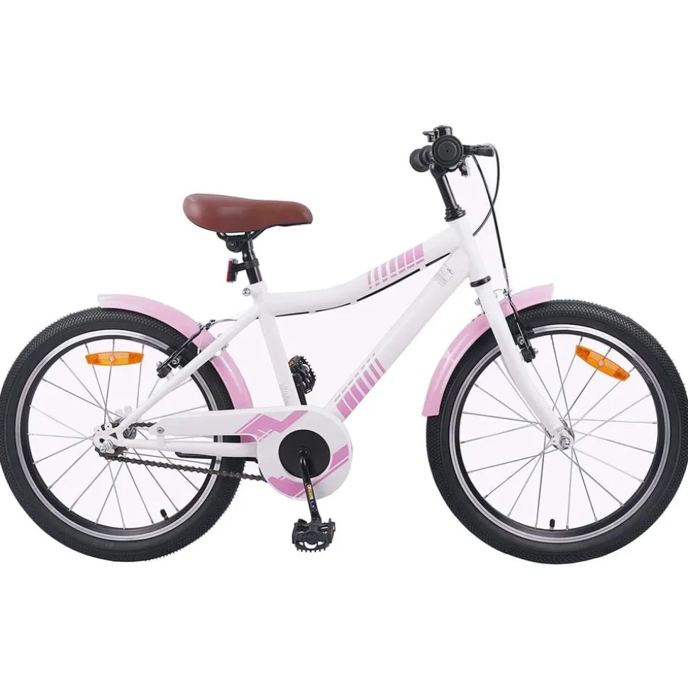 vidaXL Kinderfiets 18 Inch voor 5-7 jaar Lichtroze