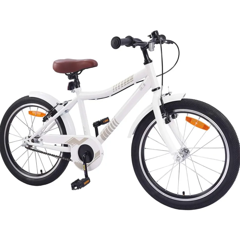 vidaXL Kinderfiets 18 Inch voor 5-7 jaar wit
