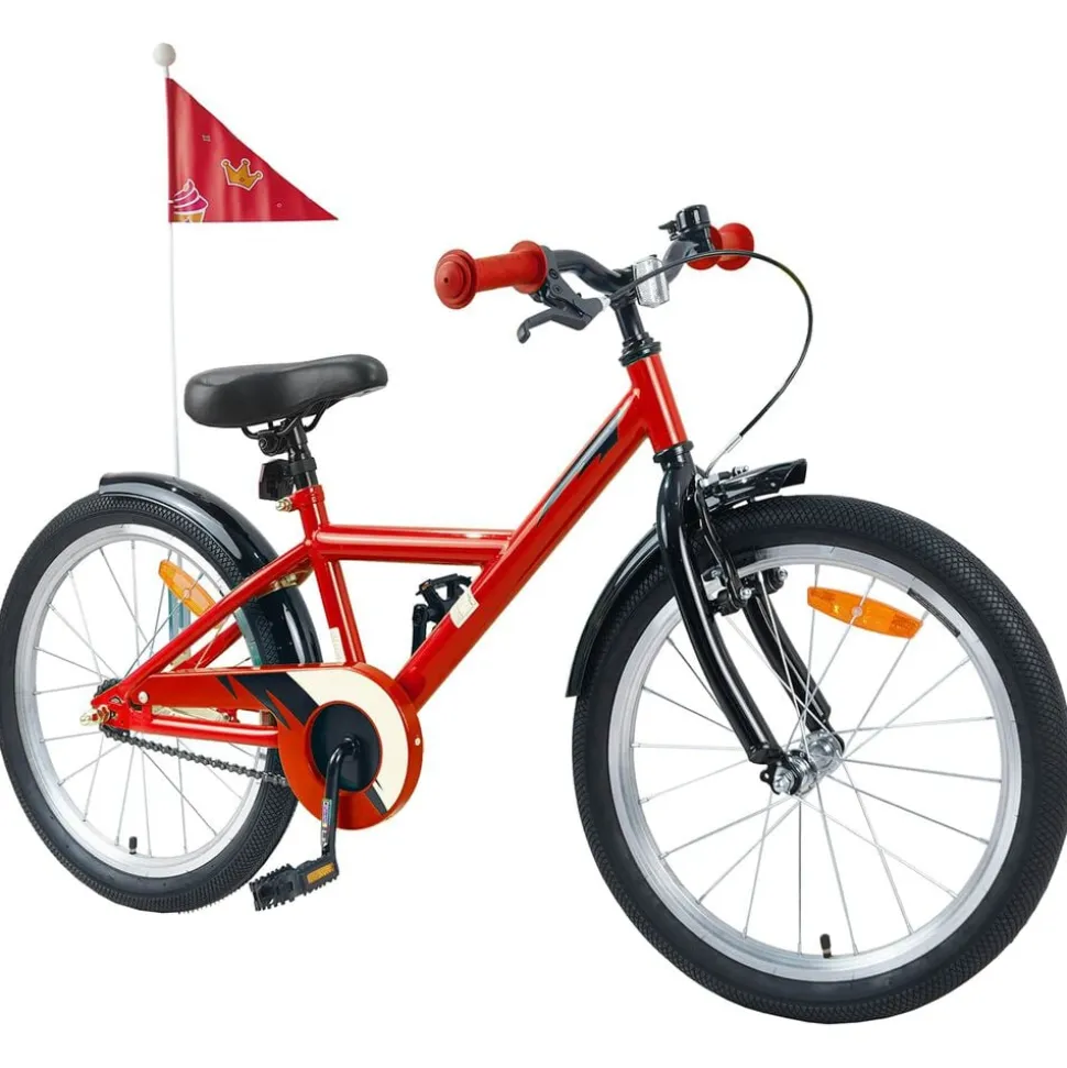 vidaXL Kinderfiets 18 Inch voor 5-7 jaar Rood