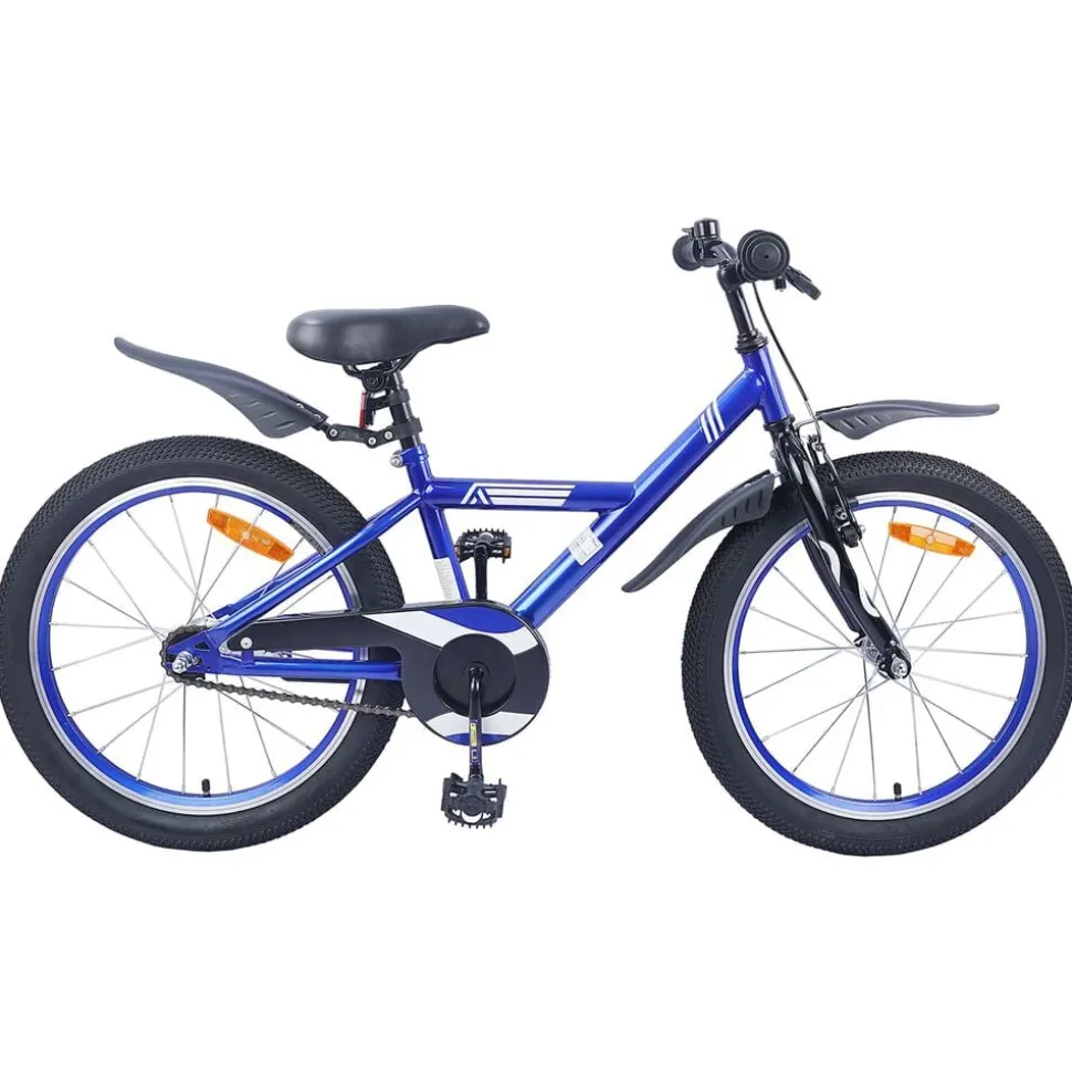 vidaXL Kinderfiets 18 Inch voor 5-7 jaar Donkerblauw