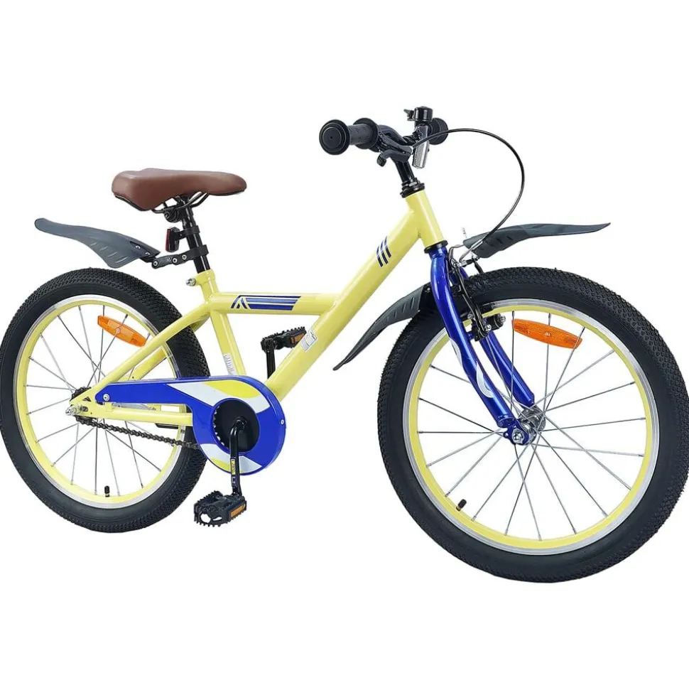 vidaXL Kinderfiets 18 Inch voor 5-7 jaar Geel