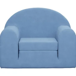 vidaXL Kinderslaapbank zacht pluche blauw