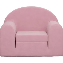 vidaXL Kinderslaapbank zacht pluche roze