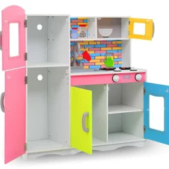 vidaXL Kinderspeelkeuken 80x30x85 cm MDF meerkleurig