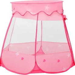 vidaXL Kinderspeeltent met 250 ballen 102x102x82 cm roze