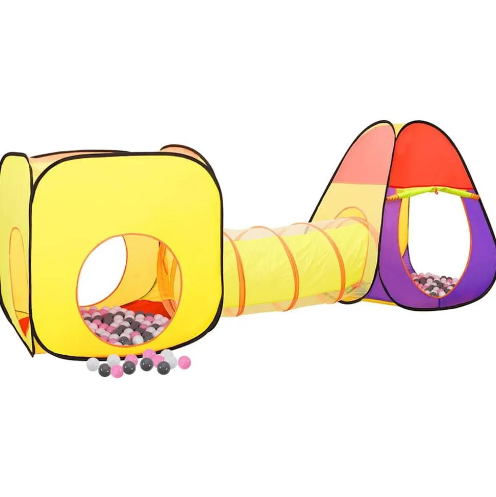 vidaXL Kinderspeeltent met 250 ballen 255x80x100 cm meerkleurig