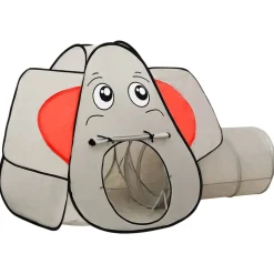 vidaXL Kinderspeeltent met 250 ballen olifant 174x86x101 cm grijs