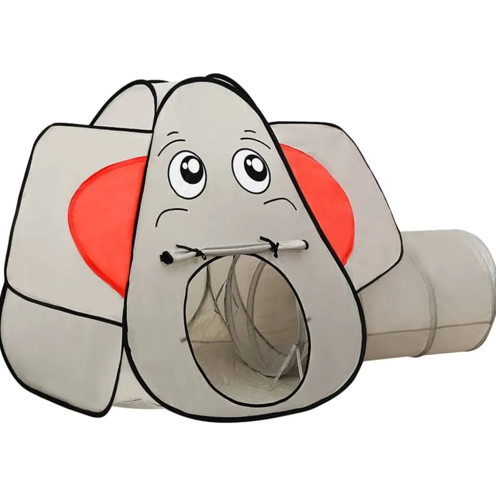 vidaXL Kinderspeeltent met 250 ballen olifant 174x86x101 cm grijs