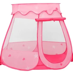 vidaXL Kinderspeeltent met 250 ballen 102x102x82 cm roze