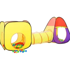 vidaXL Kinderspeeltent met 250 ballen 255x80x100 cm meerkleurig