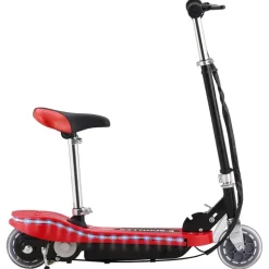 vidaXL Kinderstep met zadel en LED 120 W rood