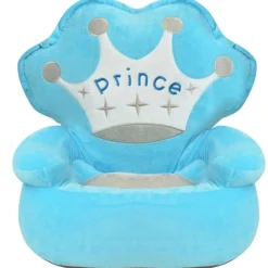 vidaXL Kinderstoel prins pluche blauw