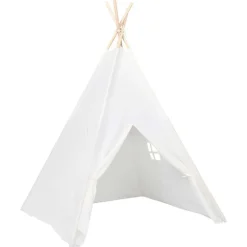 vidaXL Kindertipitent met tas 120x120x150 cm peachskin wit